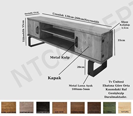 Ntconcept Ron Masif Ahşap Tv Stand