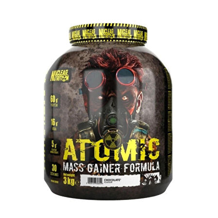 Nuclear Nutrition Atomic Mass Gainer Formula 3 kg (Aromalı Karbonhidrat tozu)