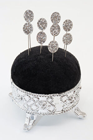 8li Kristal Taşlı Beyaz Eşarp Iğnesi. Şal Iğnesi. Türban Iğnesi. Başörtü Iğnesi. Eşarp Ve Şal Iğnesi