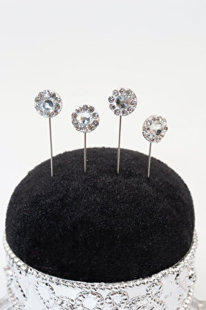 4lü Yuvarlak Taşlı Eşarp Ve Şal Iğnesi. Eşarp Iğnesi. Şal Iğnesi. Türban Iğnesi. Başörtü Iğnesi