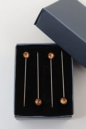 4lü Turuncu Taşlı Eşarp Iğnesi. Eşarp Iğnesi. Şal Iğnesi. Başörtü Iğnesi. Eşarp Ve Şal Iğnesi.