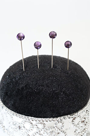 4lü Pırlanta Taşlı Mor Eşarp Iğnesi. Eşarp Iğnesi. Şal Iğnesi. Türban Iğnesi. Başörtü Iğnesi