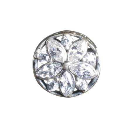Nur Silver Çiçekli Gümüş Charm 925 Ayar