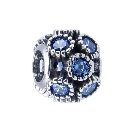 Nur Silver Mavi Taşlı 925 Ayar Gümüş Charm