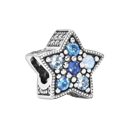 Nur Silver Yıldız Charm 925 Ayar Gümüş Taşlı