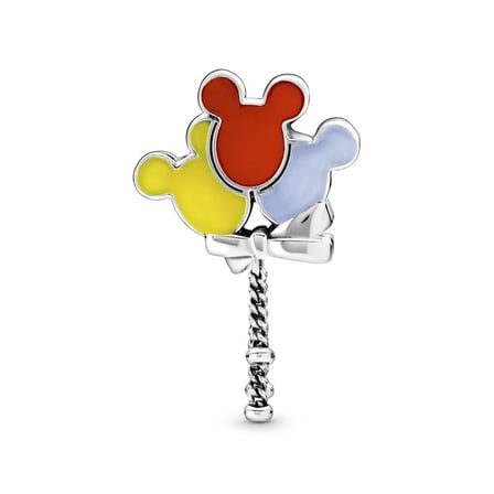 Nur Silver Mickey Mouse Gümüş Charm 925 Ayar Renkli