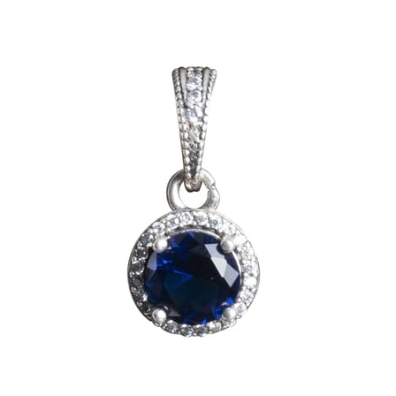 Nur Silver Mavi Taşlı 925 Ayar Gümüş Charm