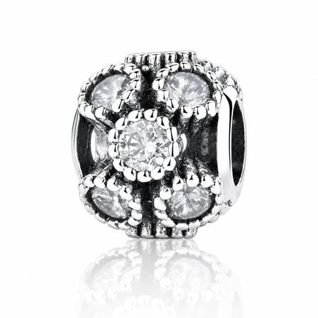 Nur Silver Taşlı Yuvarlak Gümüş Charm NUR-BL00120