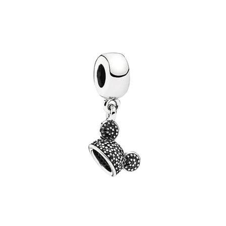 Nur Silver Mickey Mouse Şapkası Gümüş Charm 925 Ayar