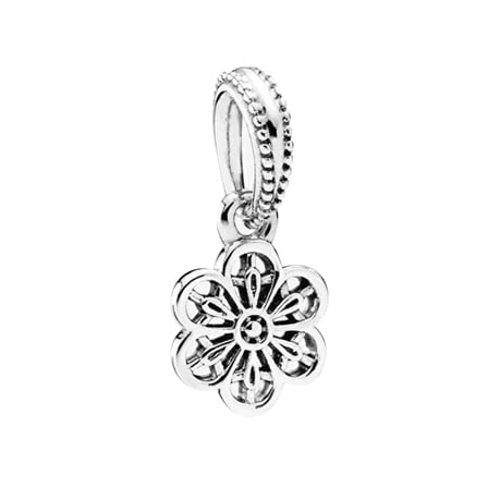 Nur Silver Sallantılı Çiçek Gümüş Charm NUR-BL00126