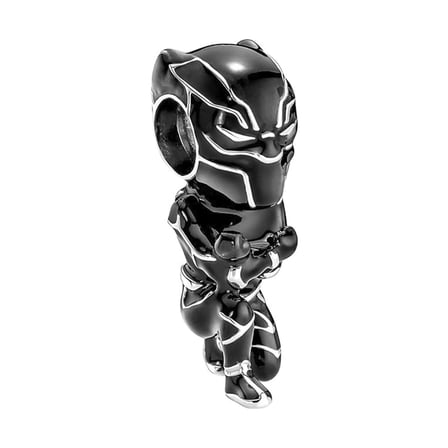 Nur Silver Black Panther Gümüş Charm 925 Ayar