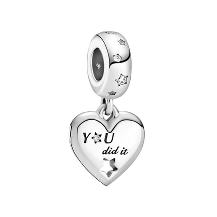 Nur Silver Gümüş Yıldız Kalp You Did It Charm