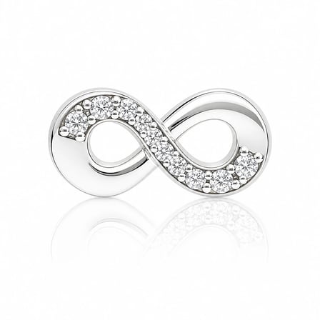 Nur Silver Sonsuzluk Taşlı 925 Ayar Gümüş Charm