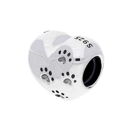 Nur Silver Kalp Patili 925 Ayar Gümüş Charm