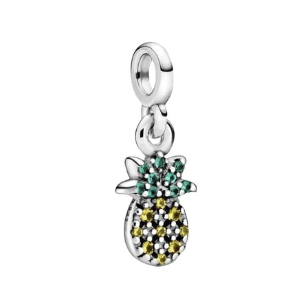 Nur Silver Ananas Charm 925 Ayar Gümüş Taşlı