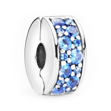 Nur Silver Mavi Taşlı 925 Ayar Gümüş Charm