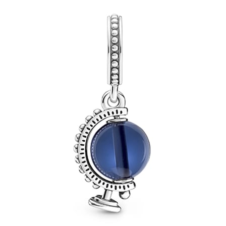 Nur Silver Dönen Dünya Küresi Gümüş Charm 925 Ayar