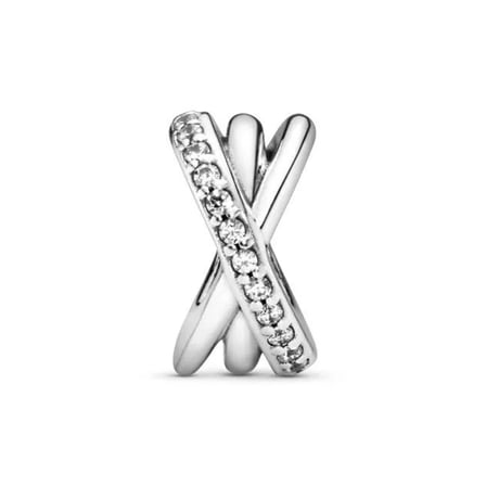 Nur Silver X Taşlı Gümüş Charm 925 Ayar