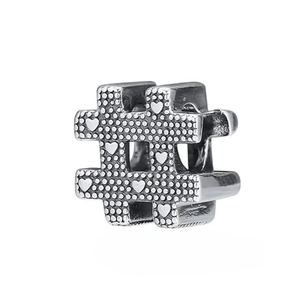 Nur Silver Hashtag Sembolü Gümüş Charm 925 Ayar