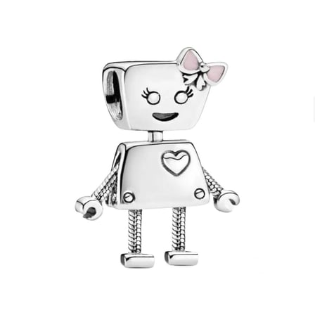Nur Silver Bella Robot Gümüş Charm 925 Ayar