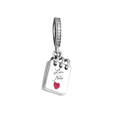Nur Silver Love Notes 925 Ayar Gümüş Charm Taşlı Tasarım