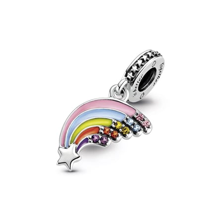 Nur Silver Gökkuşağı Charm 925 Ayar Gümüş Taşlı