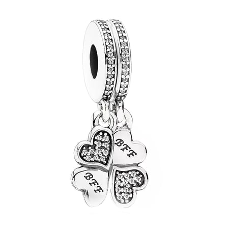 Nur Silver İkili BFF Yonca Gümüş Charm