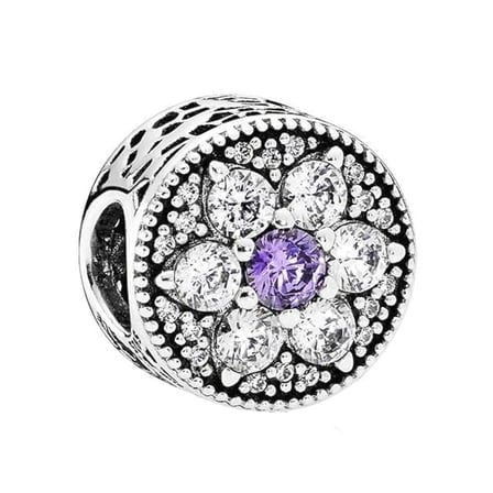 Nur Silver Çiçek Gümüş Charm 925 Ayar
