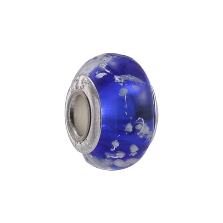 Nur Silver Murano Taşlı Gümüş Charm Mavi