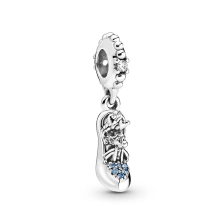 Nur Silver Sindirella Ayakkabısı Ve Fareler Sallantılı Gümüş Charm