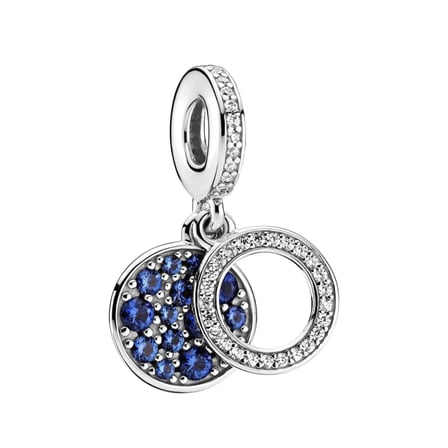 Nur Silver Mavi Taşlı Sallantılı 925 Ayar Gümüş Charm