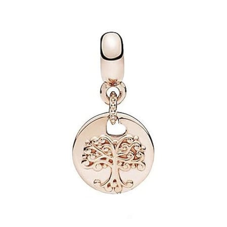 Nur Silver Hayat Ağacı Charm Rose Gümüş