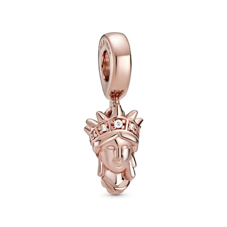 Nur Silver Özgürlük Heykeli Charm Rose Gümüş