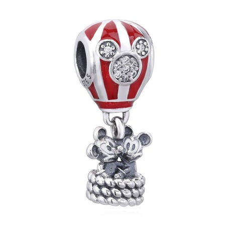 Nur Silver Micky Mouse Balon Charm 925 Ayar Gümüş