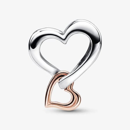 Nur Silver Sonsuz Kalp Charm 925 Ayar Gümüş İki Renkli