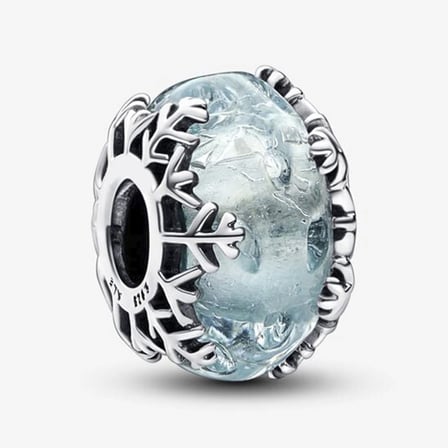 Nur Silver Kar Tanesi Murano Gümüş Charm 925 Ayar