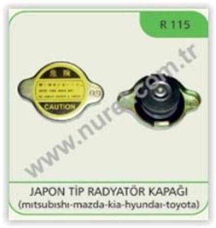 Nurel R115 Radyatör Kapağı Honda Civic Toyota Corolla Suzuki Vitara Japon Tipi (İnce Tip) 1306.F4