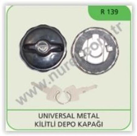 Nurel R139 Depo Kapağı Universal Metal Kilitli 