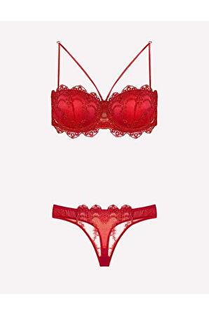 Kadın Kırmızı Sütyen Takım