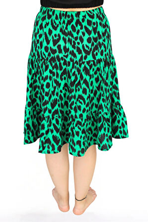 NURÖREN VİSKON KUMAŞ MİDİ BOY KADIN ŞORT ETEK