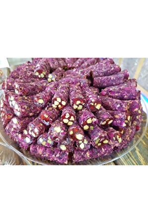 Extra Bol Antep Fıstıklı Steril Gül Yaprağı Kaplı Parmak Lokum - 1 KG
