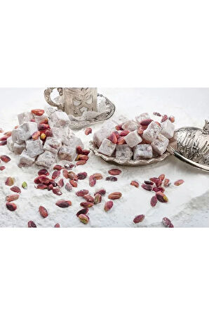 Extra Bol Antep Fıstıklı Çifte Kavrulmuş Pudra Şekeri Kaplı Lokum - 1 KG