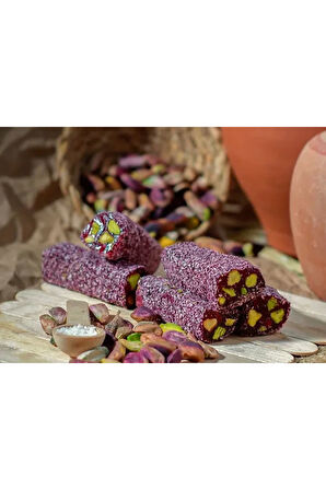 Extra Bol Antep Fıstıklı Karadutlu Fitil Parmak Lokum - 1 KG
