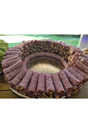 Extra Bol Antep Fıstıklı Karadutlu Fitil Parmak Lokum - 1 KG