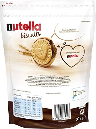 Nutella Biscuits 304 Gr