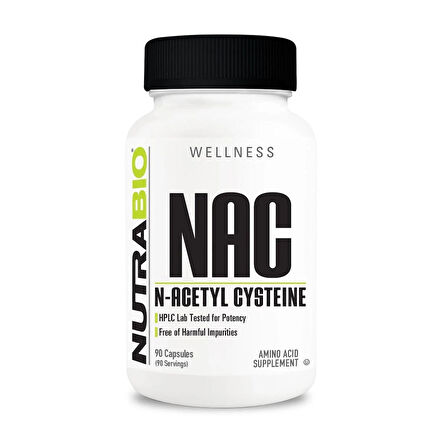 NutraBio, NAC N-Acetyl Cysteine, 600 mg, 90 Veggie Capsules