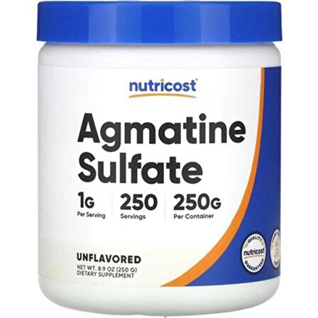 Nutricost agmatine sulfate (Güç + Dayanıklılık) 250 gram