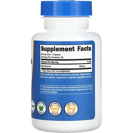 Nutricost Benfotiamine 300 mg 90 Capsules