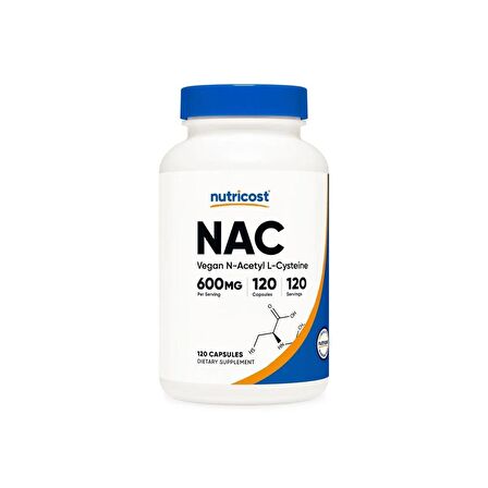 Nutricost N-Acetyl Cysteine (NAC)  600 MG 120 Capsul