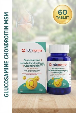 Glucosamine + MSM (Methylsulfonylmethane) + Chondroitin 60 Tablet | Aktif Yaşam ve Hareket Konforuna Uygun Premium Takviye Edici Gıda